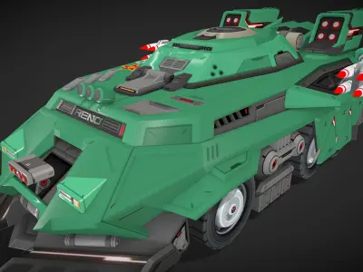 Tank Race Car 3D Model 3D model