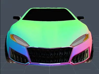 Avtomobil dizayni  Low-poly 3D model