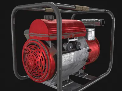  WATER PUMP  Petrol  ENGINE  Low-poly 3D model