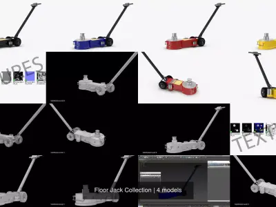 Floor Jack Collection 3D Model Pack