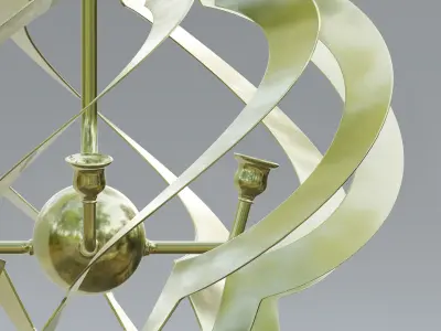 Twisted Patterned Moroccan Lamp 3D model