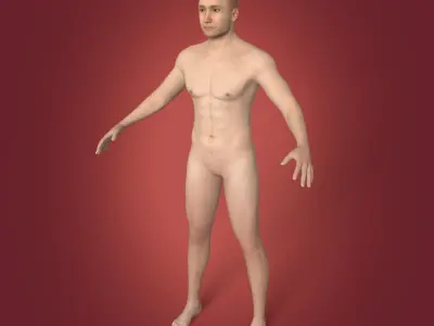 FK-IK Rigged Man Low-poly 3D model