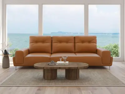 Classic Leather Sofa 3D Scene3ds Max Corona Render 3D model