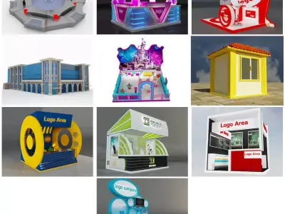 Booth Exhibition Stand G30 3D Model Collection