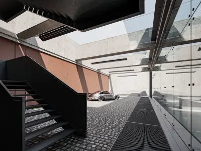 Multifunctional Loft Building 01 Low-poly 3D model