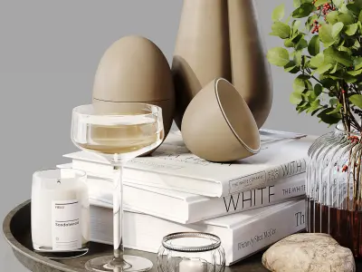 Decorative Set 228 Low-poly 3D model