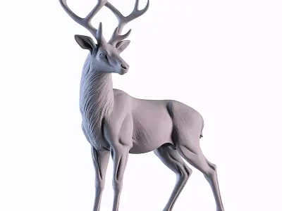 Deer Sculpture 3D print model get