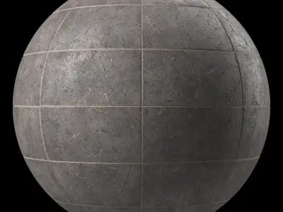 Tile Materials 31- Concrete Tiling By Gravel Sbsar Pbr Seamless Texture