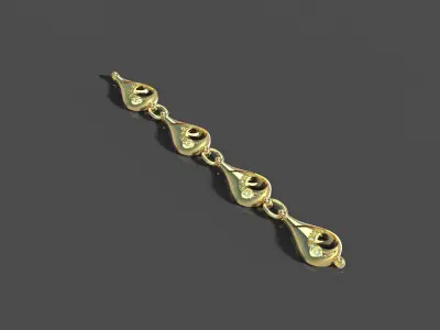 Swirl Drop Jewellery Set 3D print model