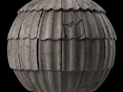 Roof Tile Materials 55- Concrete Roofing by Sbsar generator Texture