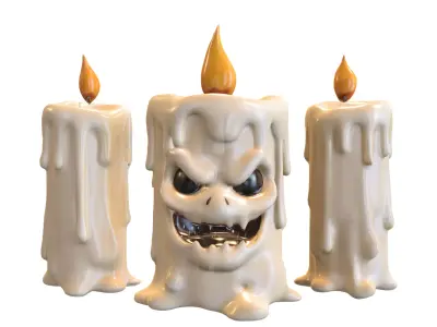 Evil Candle Monster 3D model
