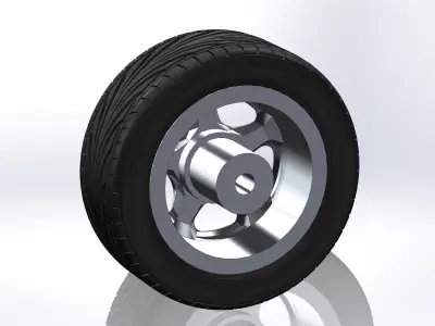 Wheel for scale model of Cobra version of american ponycar 1994 3D print model