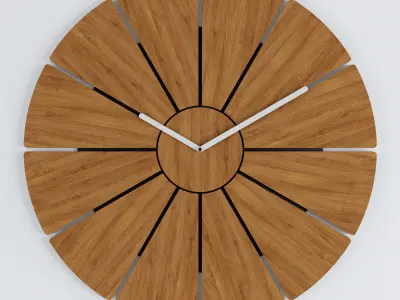Wood Clock 3D model