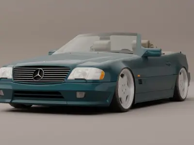 Mercedes-Benz SL500 AMG Low-poly 3D model