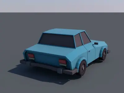Low Poly Car Low-poly 3D model