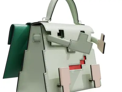 Hermes Kelly Doll Picto Bag Low-poly 3D model
