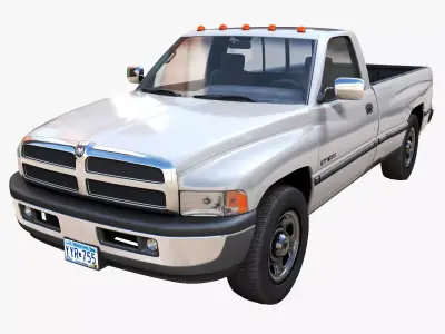 Dodge Ram 1995 1500 Low-poly 3D model