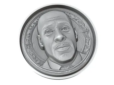 Thierry Henry Footballer Medallion 3D print model