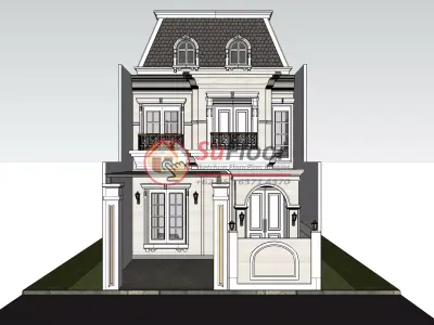House 8x32m code 527 - Sketchup 3D model 3D model 3D model