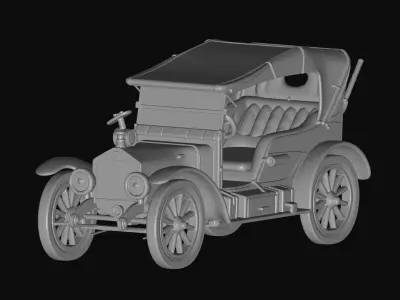 vintage classic car 3D print model