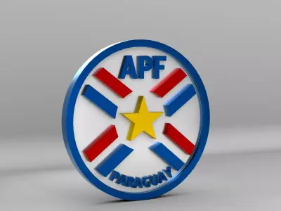 Paraguay National Soccer Team Logo 3D model