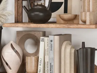 Decorative Set Rustic style 08 3D model