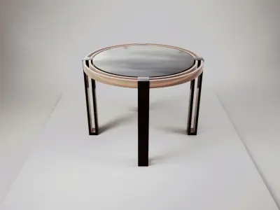 Circular Tables Set 01 UE4 Low-poly 3D model