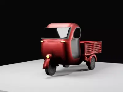 Ape piaggio Free low-poly 3D model