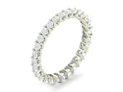 U Shaped Eternity Ring 2 point 2 mm stone size swiss 16 and EU56 3D print model