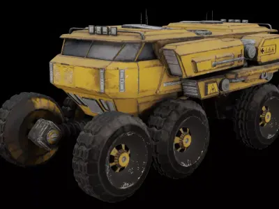 Space Rover 3D model Low-poly 3D model