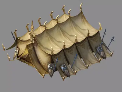 Game Nagisen Grassland - Camp Tent 01 3D model