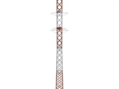 Electricity Pole 16 Low-poly 3D model
