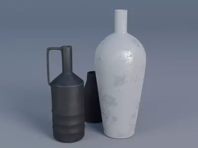 VASE flower Low-poly 3D model