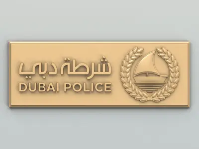 Dubai city Police emblem 3D model