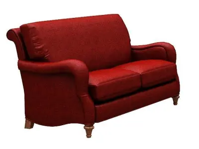Classical sofa triple seat Low-poly 3D model