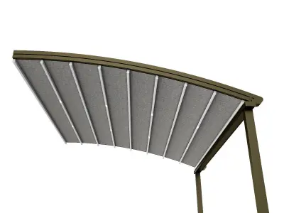 Motorized Pergola 2 bronze patina dark 3D model