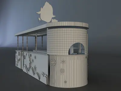 kiosk for ice skating equipment and supplies a657a 3D model