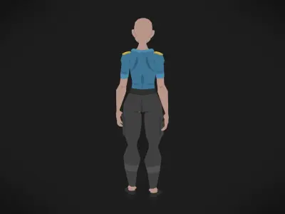 Colorly - Police Guy - Game Ready - Rigged - Customizable Low-poly 3D model