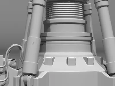 Spaceship Claw-type landing gear 3D model