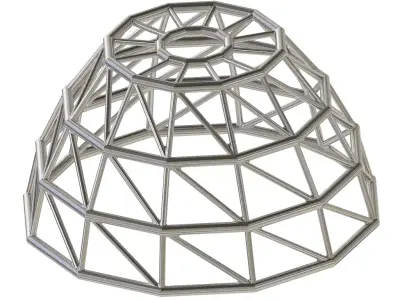 Exquisite Steel Dome Structure 3D print model