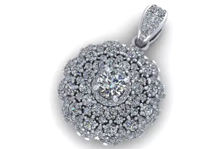 Diamond Gold Pendant CG03 3D print model