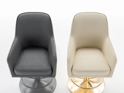 casino chairs or hair salon chair Low-poly 3D model