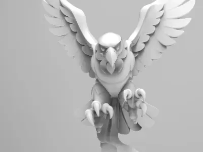 Elegant Eagle minimalist Sculpture Free 3D print model