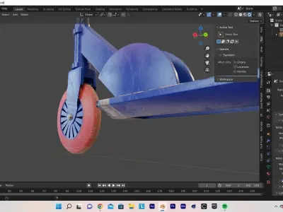 Spider-Man scooter Free low-poly 3D model