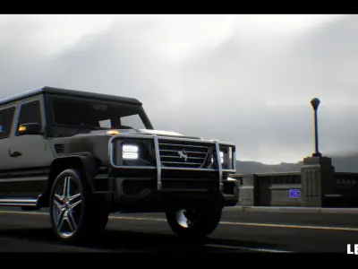 SUV 01 Driveable  Animated  Realistic Low-poly 3D model