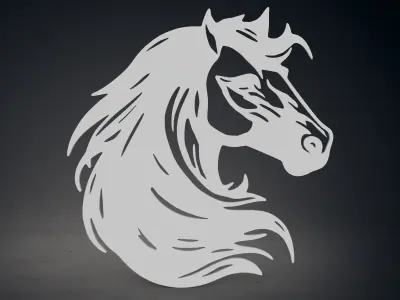 Horse Head Wall Decoration 3D print model