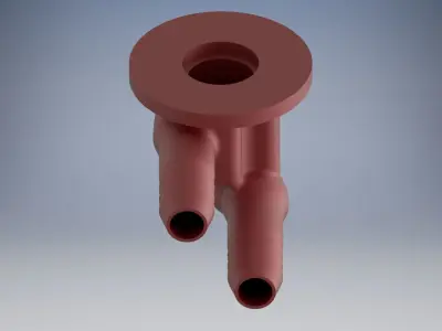 Housing for the idle valve 180 degree 3D print model