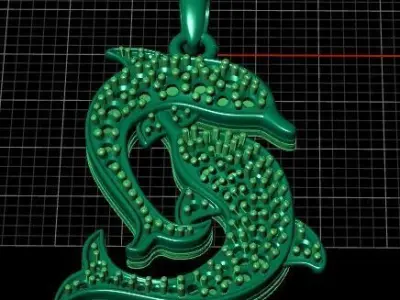 Eternal Bond Twin Dolphin Locket 3D print model