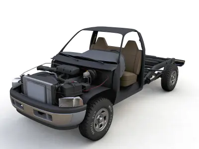 Dodge RAM 1500 V8 Single Cab 1995 3D model