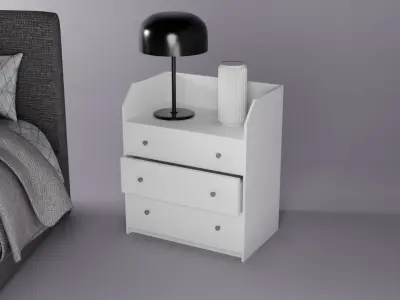 KIT - Modern Bedroom Adustable Drawer - Alex Jun 3D model